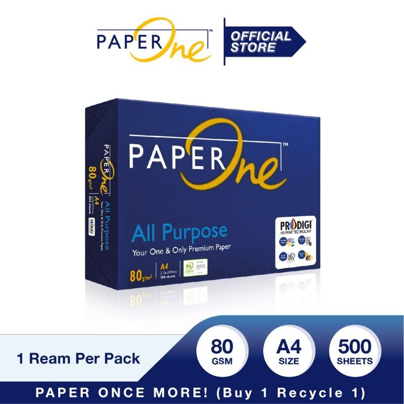 HVS Paper One A4 80 แกรม (1rim)
