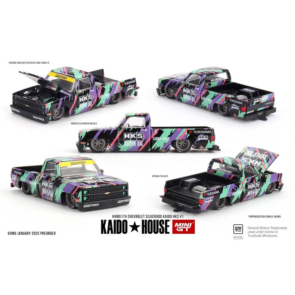 MINI GT No.174 Chevrolet Silverado KAIDO HKS V1 KHMG174
