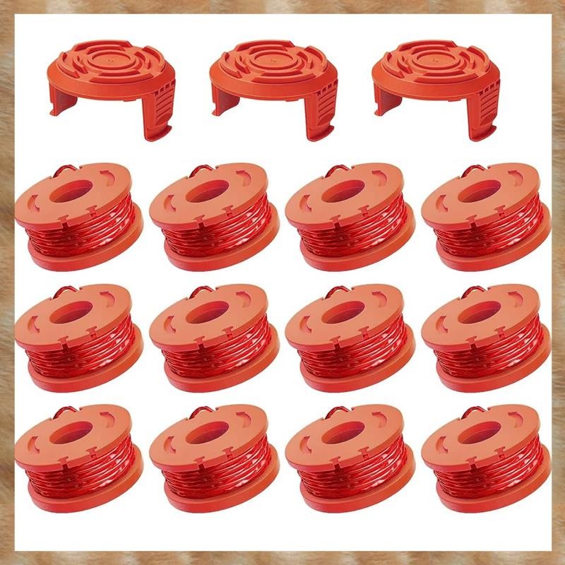 [KYG] Replacement Grass Trimmer Line Spool 15pcs 10ft(3m), Edger Line Spool สําหรับรุ่น Worx WA0010
