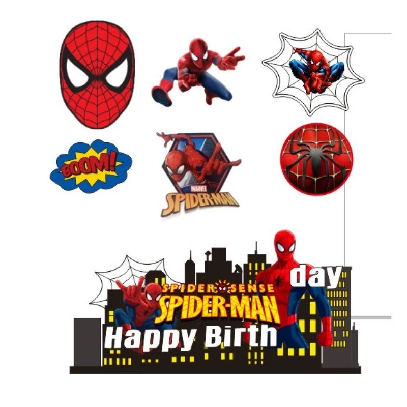 ปลั๊กตกแต่งเค้ก Spider-Man ของเล่นวันเกิดเด็ก thumbnail 6
