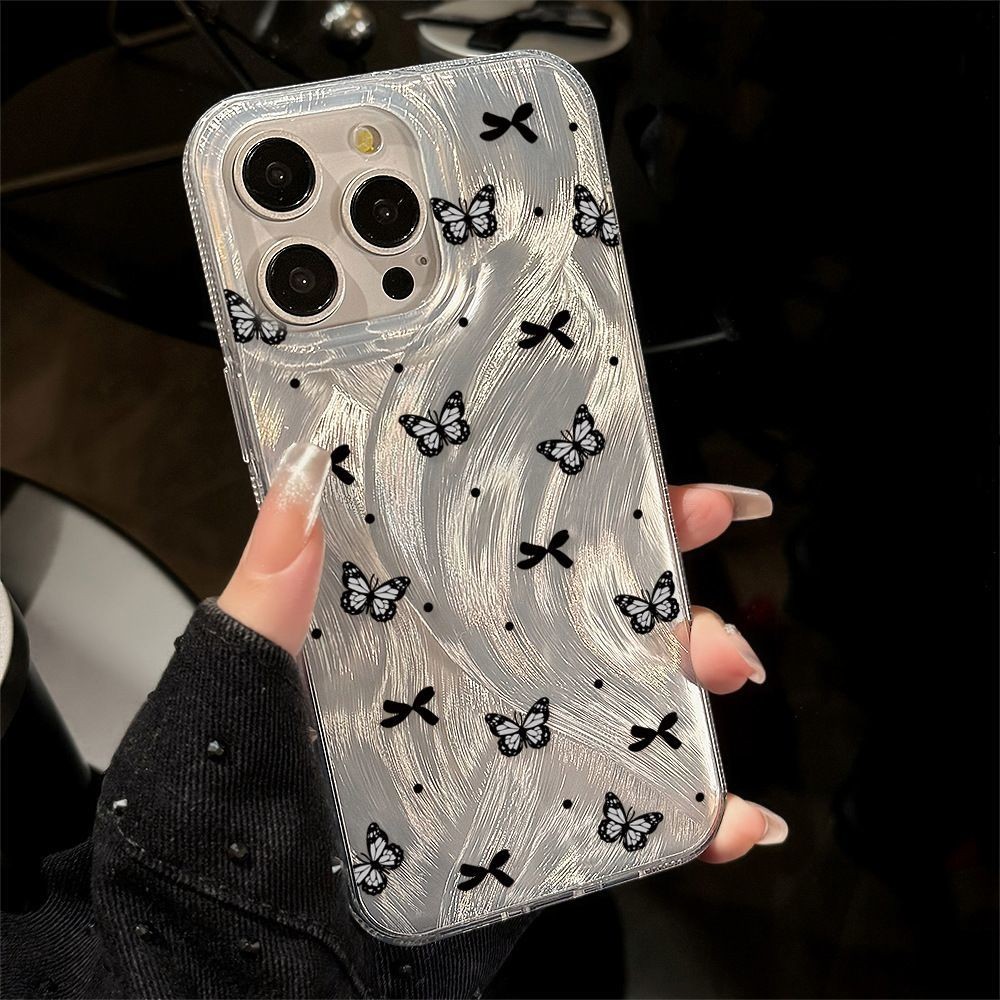 ปลอกลายผีเสื้อสีดําTPU Redmi Realme Redmi a3 12 13 14c Redmi note 11 12 13 4g/5g Pro poco x6 f6 Pro 