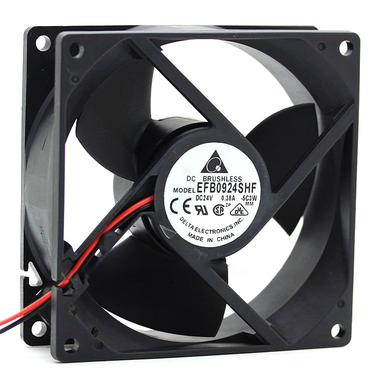 ยี่ห้อใหม่ของแท้ Delta EFB0924SHF/HHE/VHF/HHF 24V Inwitten Inverter Fan 0.38A