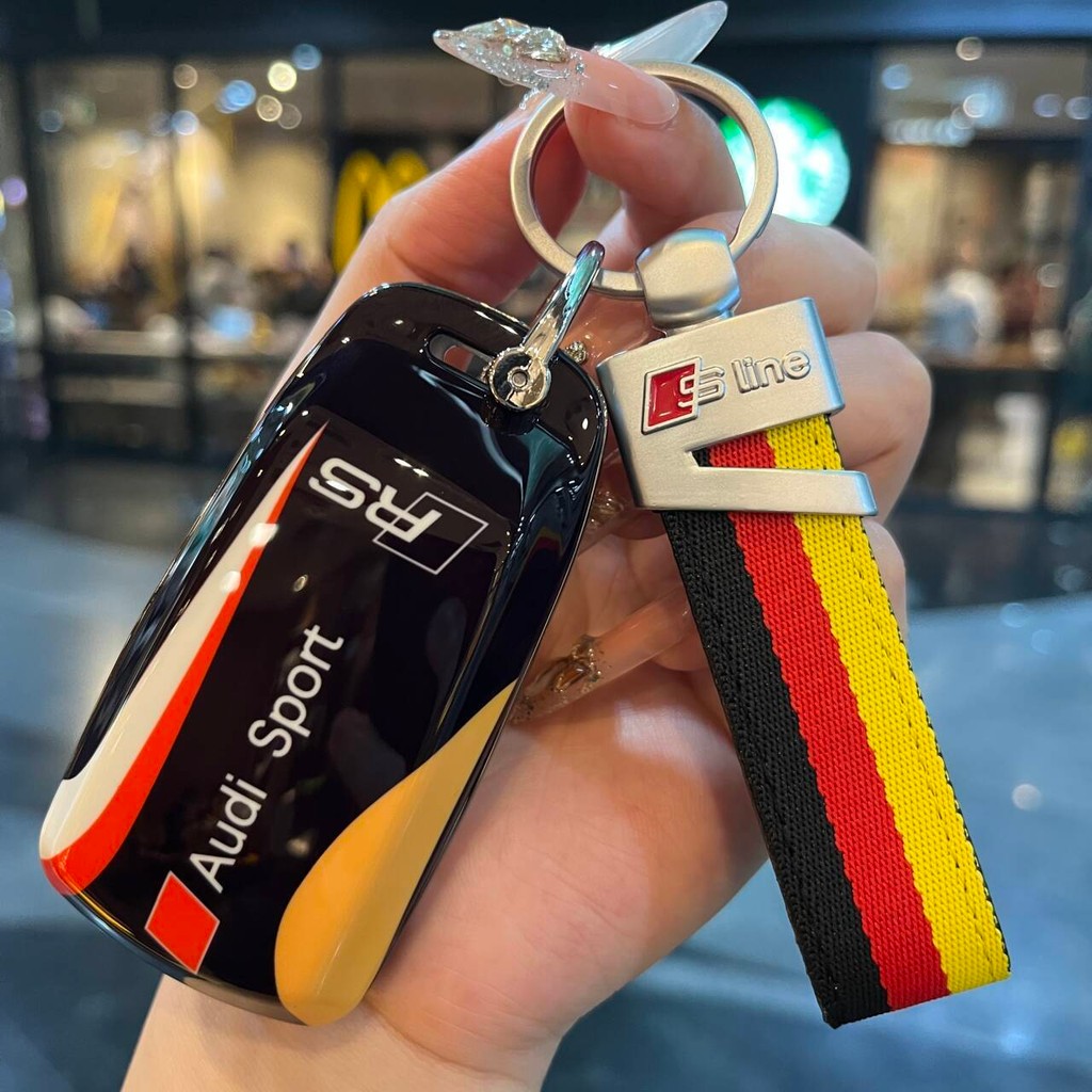 เหมาะสําหรับ Audi A4L ติดตามสีฝาครอบกุญแจ Q5L/A5/Q7/RS4/RS เหมาะสําหรับ A4L Game เปลือกหอย Q5L/A5/Q7