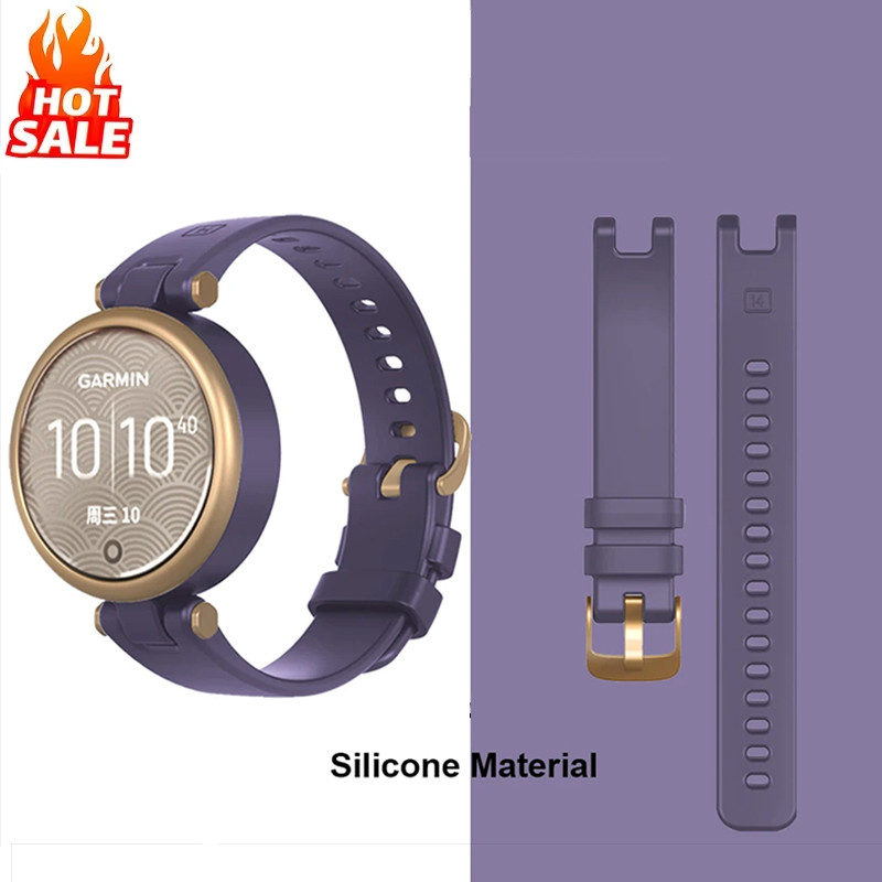 สายซิลิโคนแบบสปอร์ตใช้งานร่วมกับ Garmin Lily Strap Soft WatchBand Replacement สายรัดข้อมือผู้หญิงอุปกรณ์เสริมสมาร์ทวอทช์