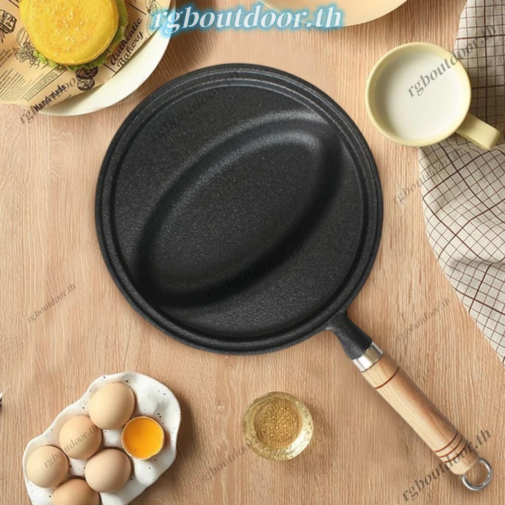 Omurice ทําอาหารหม้อด้ามไม้แพนเค้กแม่พิมพ์ Skillet กระทะ Anti-Scald ไข่เจียวกระทะสําหรับโฮมเมด Omuri