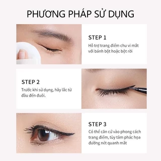 Bright Eye Outline Eyeliner Ultra-Fine ไม่เลอะง่ายถึงอายไลเนอร์ Natural Silky Smooth Beginner Eyeliner