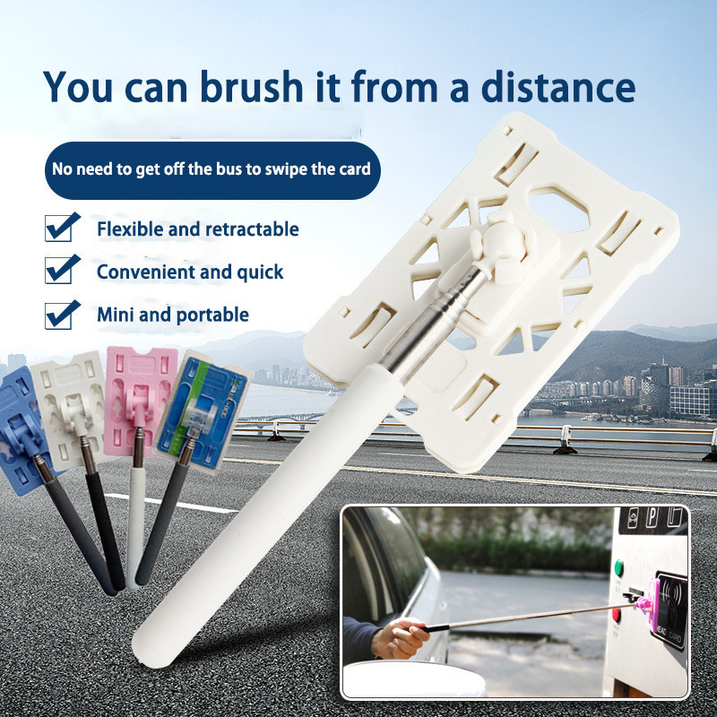 ปรับรถ Toll Card-Stick Touch Holder Stickable Telescopic ที่จอดรถ Toll Swip-Stick Contactless Paymen