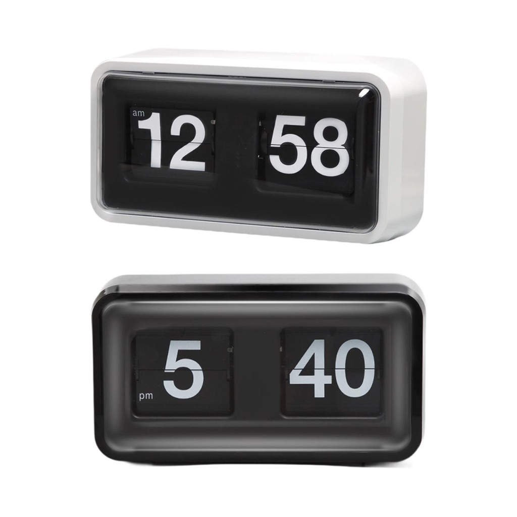 [lacooppia11] Retro Auto Flip Clock ตกแต่ง Office Flip Desk Clock Digital Flip Down Clock สําหรับโต๊