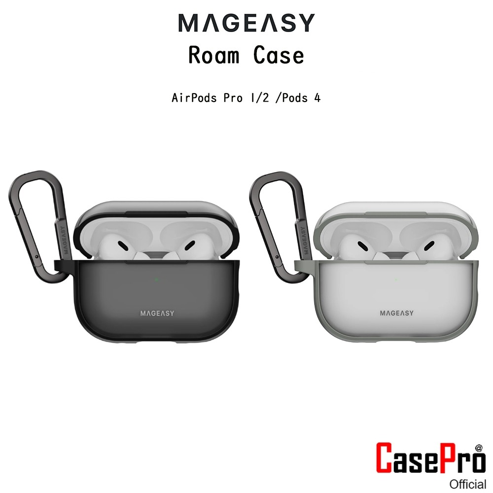 MAGEASY Roam Case เคสกันกระแทกเกรดพรีเมี่ยม เคสสำหรับ AirPods Pro 1/2 / AirPods 4