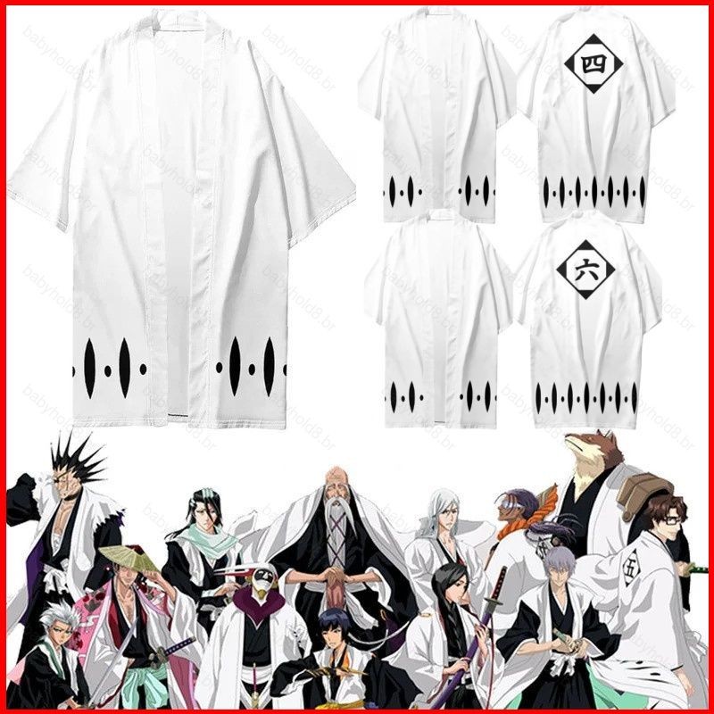 คาร์ดิแกนชุดกิโมโนแบบ Haori ลาย Bh8 ของ Zaraki Kenpachi และ Kuchiki Byakuya