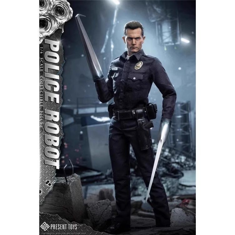 พร้อมสต็อก PRESENT TOYS 1/6 Robot Police T1000 PT-sp62 Action Figure
