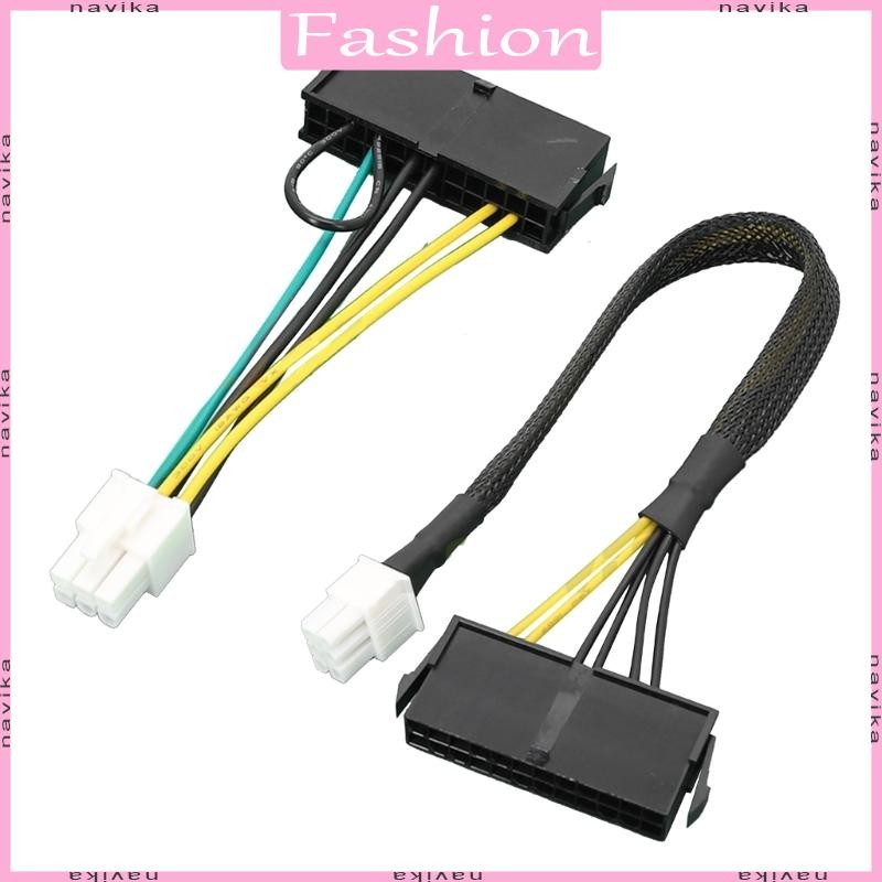 NAV 24Pin to 6Pin ATX Power Adapter Cable 18AWG Wire-gauge ATX Power Supply Connecting Wire สําหรับ 