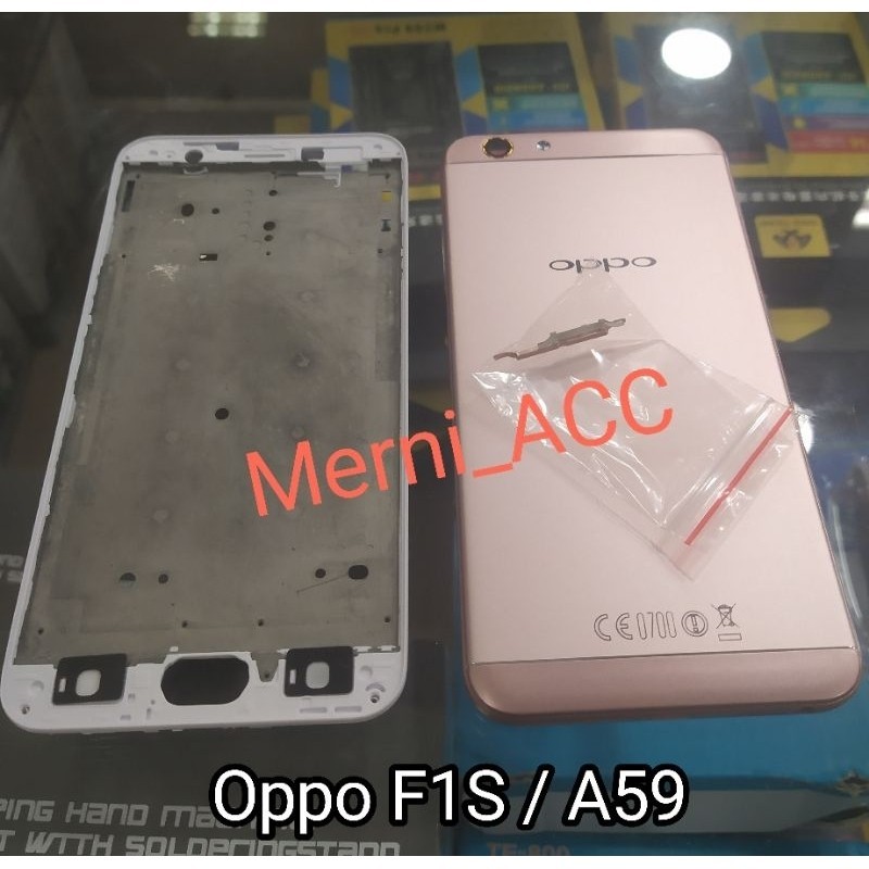 KESSING FULLSET FRAME LCD OPPO F1S OPPO A59 BACKDOR ฝาหลัง PLUS MIDDLE BONE ORIGINAL NUSTARA STORE
