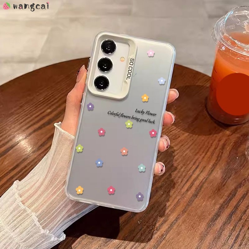 สําหรับ Vivo Y200 Pro GT Y200e Y200i Y100 Y100t Y100i เคสโทรศัพท์สไตล์เกาหลีน่ารักดอกไม้ที่มีสีสันดอกไม้ฤดูร้อนหรูหราเลเซอร์เงา Shining Glitter ปลอกกรณีฝาครอบ