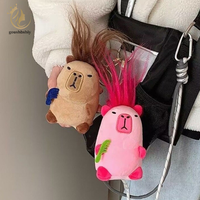 [goushbshiy] พวงกุญแจน่ารัก Kawaii จี้ Plush สําหรับกระเป๋านักเรียน Fluffy กระเป๋าเป้สะพายหลังพวงกุญแจการ์ตูนตกแต่งกระเป๋าอุปกรณ์เสริม TH