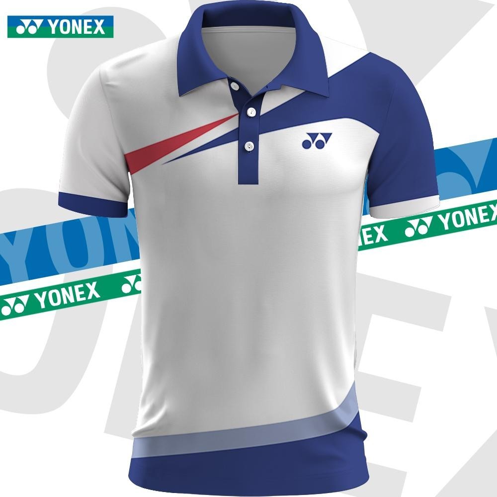 เสื้อโปโล Yonex เสื้อยืดโปโล Unisex หลวมแขนสั้นเสื้อผ้าผู้ชายกีฬา