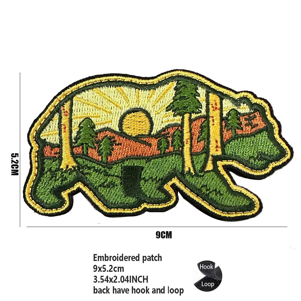 ออกแบบใหม่ Velcro Patch HAPPY CAMPER Camping ปลอกแขนภูมิทัศน์ธรรมชาติ Yamagawa River แพคเกจกลางแจ้งสติกเกอร์ - รูปที่ 5