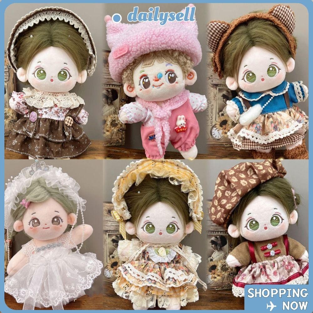 ตุ๊กตาเดลี่เสื้อผ้าน่ารัก ชุดเจ้าหญิง 9 แบบ คุณภาพสูง พร้อมที่คาดผมผ้าฝ้าย 20 ซม. อีโซ