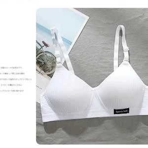 Nubra Studio ชุดชั้นในนักเรียน เสื้อชั้นในผ้า ชุดชั้นในผ้าฝ้ายแท้ของผู้หญิง บราไร้โครง บราดันทรง รูปลักษณ์ที่สวยงามE008 thumbnail 9