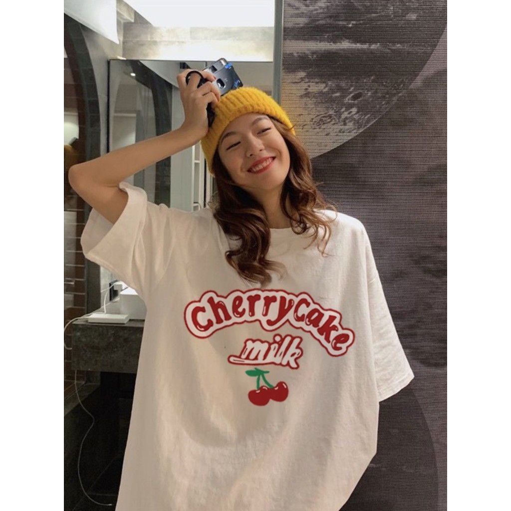 COD (กรุงเทพจัดส่งสินค้า)BOOM Shop มาใหม่ ผ้าดีมากเสื้อโอเวอร์ไซส์ เสื้อยืดนิ่ม เชอร์รี่ 100% cotton S-XXXL