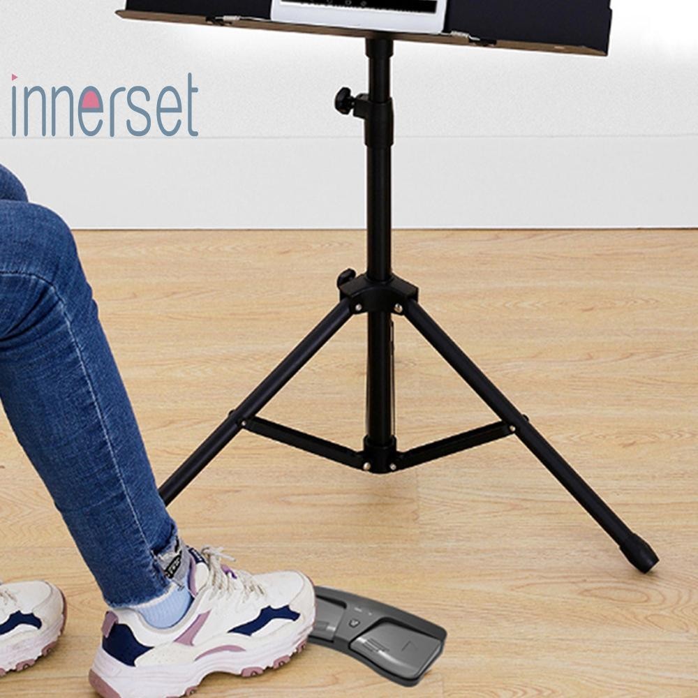 Wireless Page Turner Pedal 2 โหมดไฟ LED สวิตช์เท้าอิเล็กทรอนิกส์ Score Turner [innerset.th]