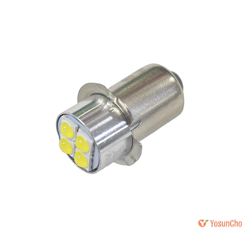 Yosuncho] P13.5s หลอดไฟ LED ความสว่างสูงไฟแสดงสถานะ 10-60V 4W สีขาว Miniature Light เปลี่ยนสําหรับไฟฉายไฟฉาย Bicyle โคมไฟทํางานใหม่