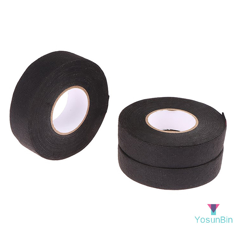 Yosunbin] 15M ผ้ากาวทนความร้อนเทปสําหรับรถยนต์สายรัดสายไฟ Loom ป้องกัน Mute กําจัดเสียงผิดปกติใหม่