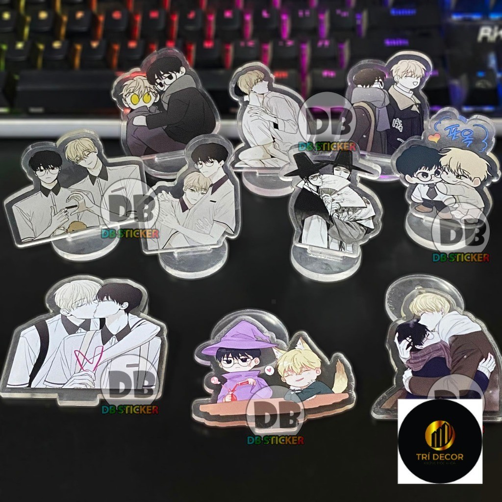 [6CM] โมเดล, พวงกุญแจ Checkmate mica standee, ภาพวาดแก้วอะคริลิค Boylove BL Manhwa มังงะอนิเมะเกาหลี