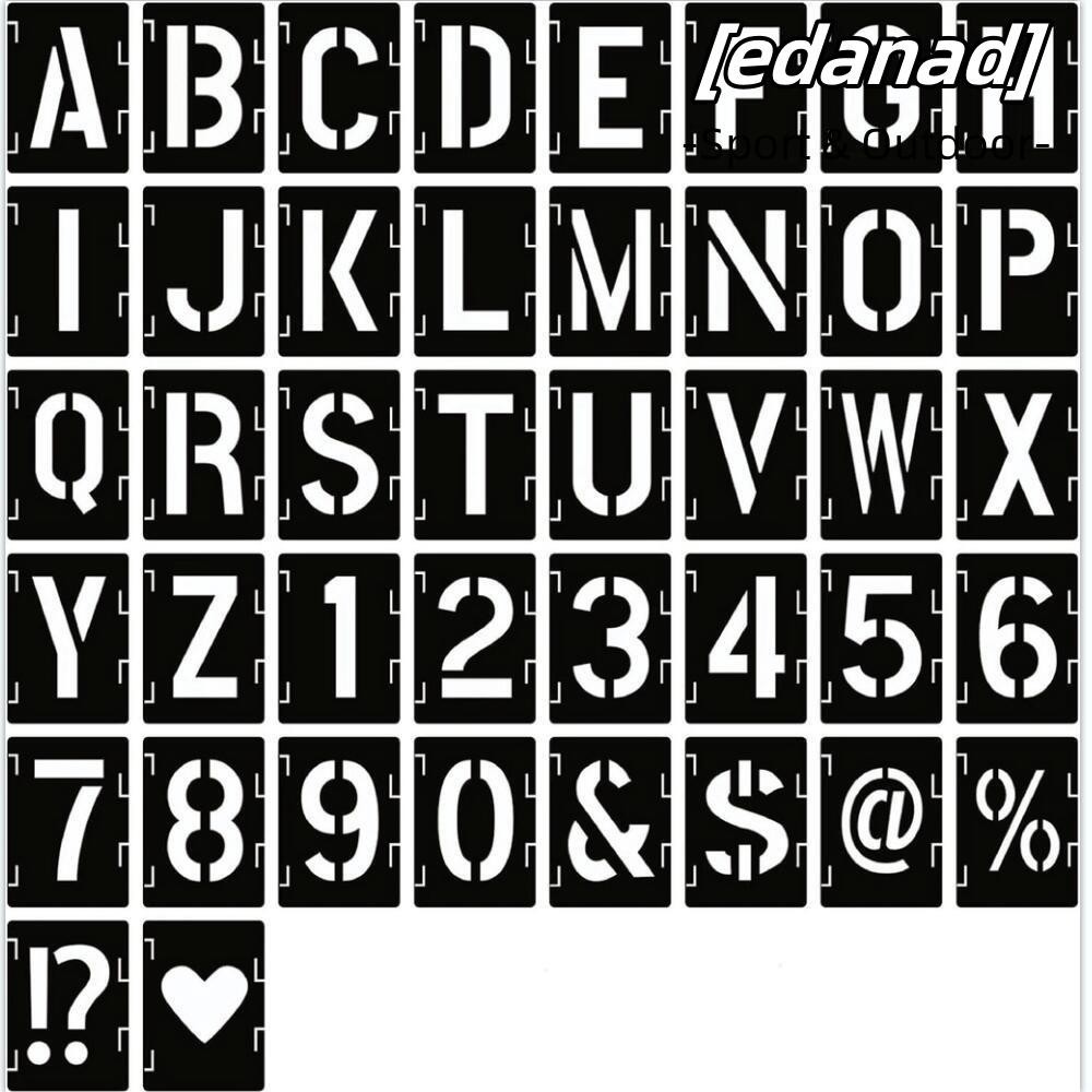 Edanad Letter Stencils, 2/3/4/5 นิ้วขนาดใหญ่ลายฉลุสําหรับภาพวาด,สําหรับไม้ตัวอักษรตัวเลขตัวอักษรวาดแม่แบบ DIY craft