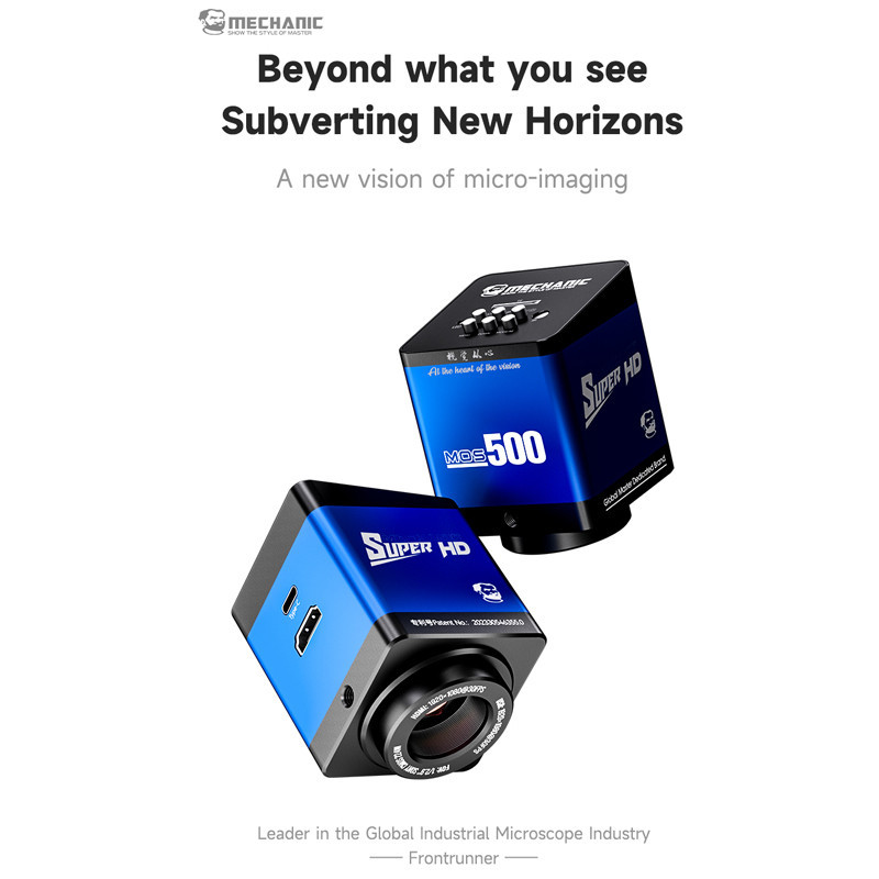 Mechanic MOS500 กล้องกล้องจุลทรรศน์ 16 ล้านพิกเซล Sony นําเข้าเซ็นเซอร์ 4K การยิงรองรับอินเทอร์เฟซ HDIM/TYpe-c