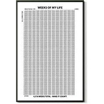 ใหม่ผ้าใบ Wall Art Wall Art สัปดาห์ชีวิตของฉัน 4000 ชีวิตสร้างแรงบันดาลใจสัปดาห์ปฏิทินโปสเตอร์ Wall 