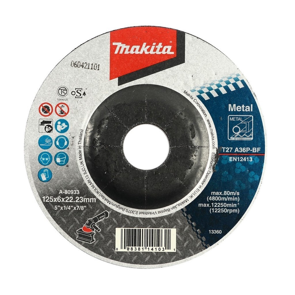 MAKITA ใบเจียรเหล็ก 5 นิ้ว รุ่น A-80933 (125x6x22.23)