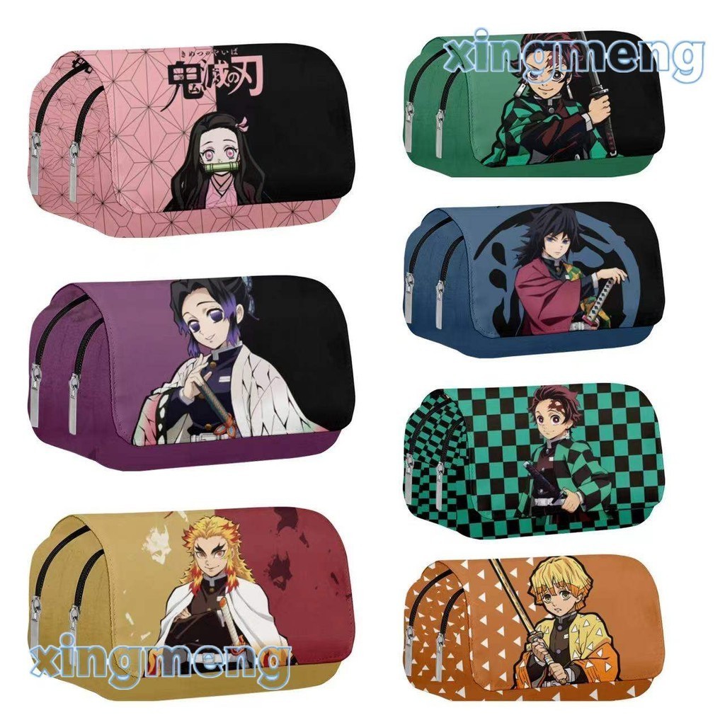 Demon slayer pencil case Minecraft pencil case Large capacity muichirou nezuko pencil box