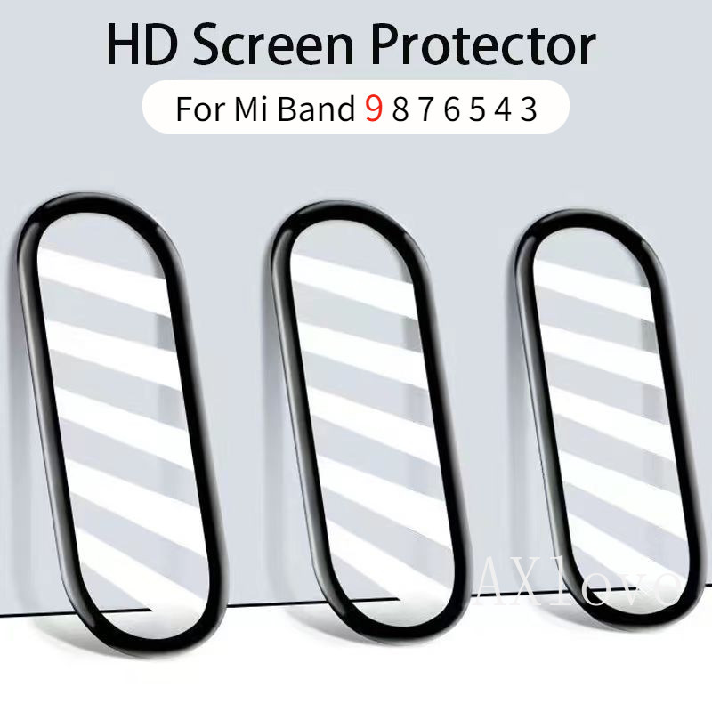 3d หน้าจอโค้ง Protector สําหรับ Xiaomi Mi Band 9 8 7 Smartwatch HD Clear ฟิล์มป้องกันไม่แก้วสําหรับ 