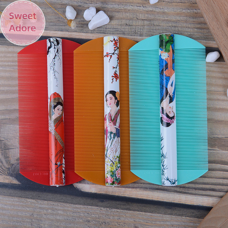 Sweetadore 1 PC เครื่องมือจัดแต่งทรงผมหวีเหาการเข้ารหัส Grate ทั้งสองด้านรังแคแปรงดูแลเส้นผม TH