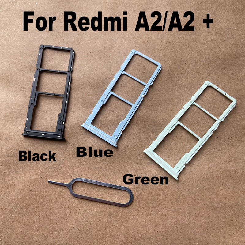 ใหม่ถาดซิมการ์ดสําหรับxiaomi Redmi A2 + Plusผู้ถือสล็อตซ็อกเก็ตอะแดปเตอร์เชื่อมต่ออะไหล่ซ่อมเปลี่ยน