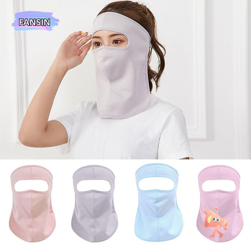 Fansin Full Face Neck Gaiter , Anti-UV Facemask Scarf Sunscreen , Daily Breathable Face Shield ขับรถ