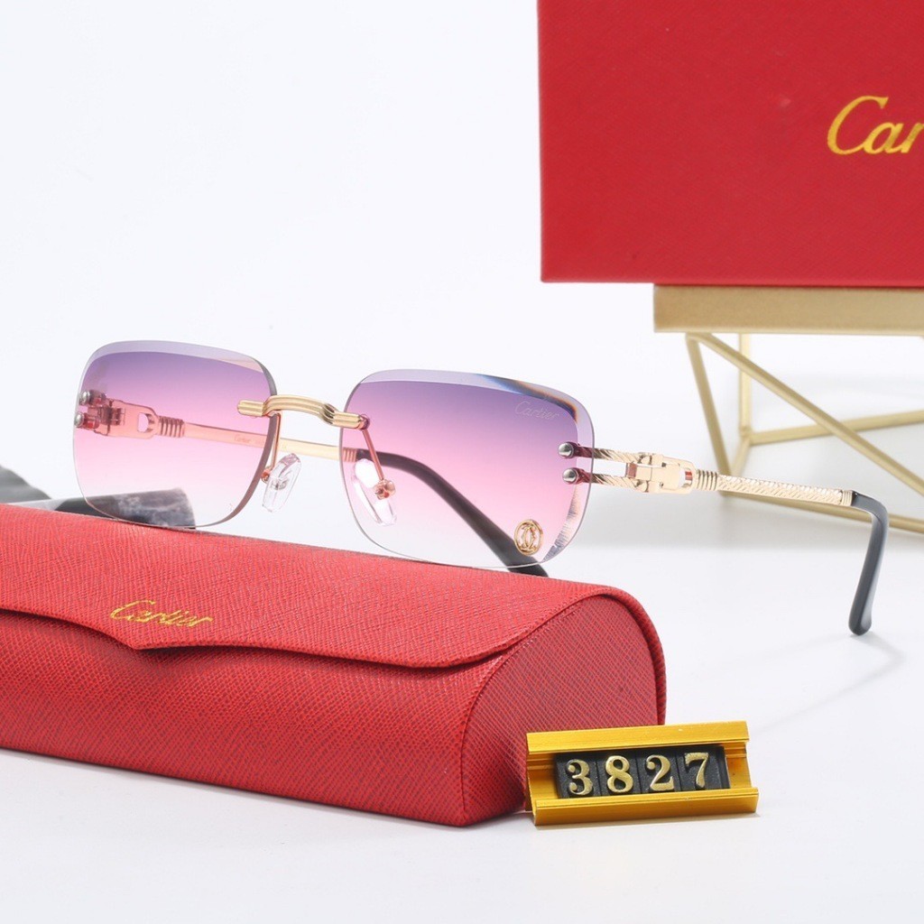 แว่นกันแดด Cartier Classic Frameless Retro All-Match Temperament แว่นกันแดด ht3827