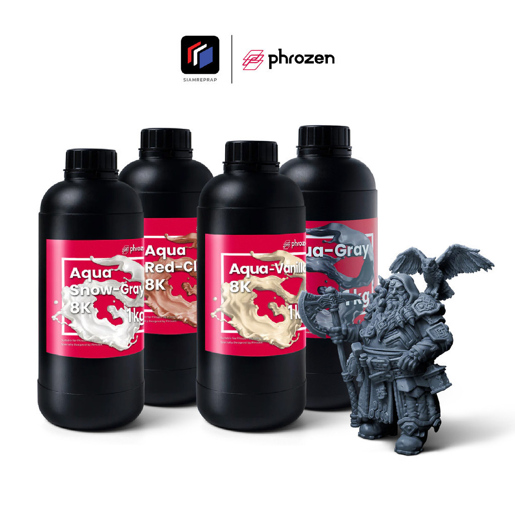 Phrozen Aqua 8K เรซิ่นเครื่อง SLA เก็บรายละเอียดครบ ผิวดี ขัดง่าย ล้างน้ำเปล่าได้ ใช้ได้กับ Anycubic / Elegoo / Phrozen