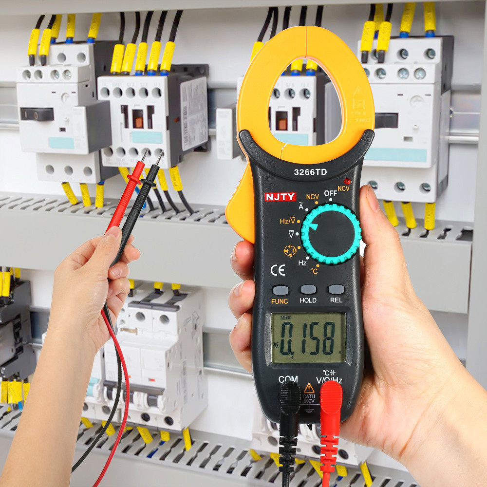 ทดสอบไฟ ✨พร้อมส่ง✨NJTY แคล้มป์มิเตอร์ดิจิตอล Digital Clamp Meter รุ่น 3266TA / 3266TD NCV Test AC/DC