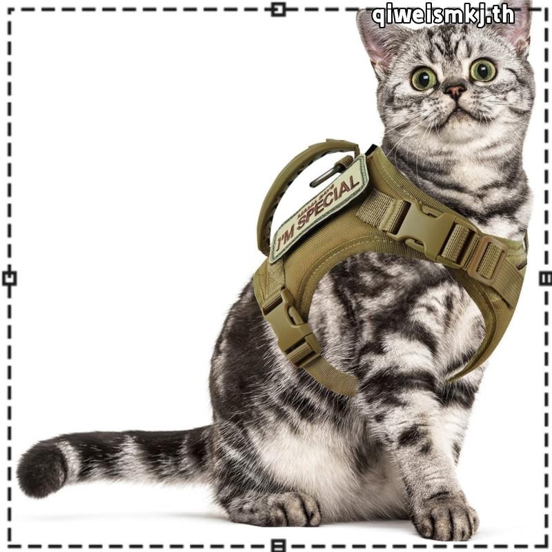 harness สุนัข K9 เสื้อกั๊กยุทธวิธี พร้อมสายจูง ปรับได้ K9 สําหรับฝึกสุนัข แมว ขนาดเล็ก