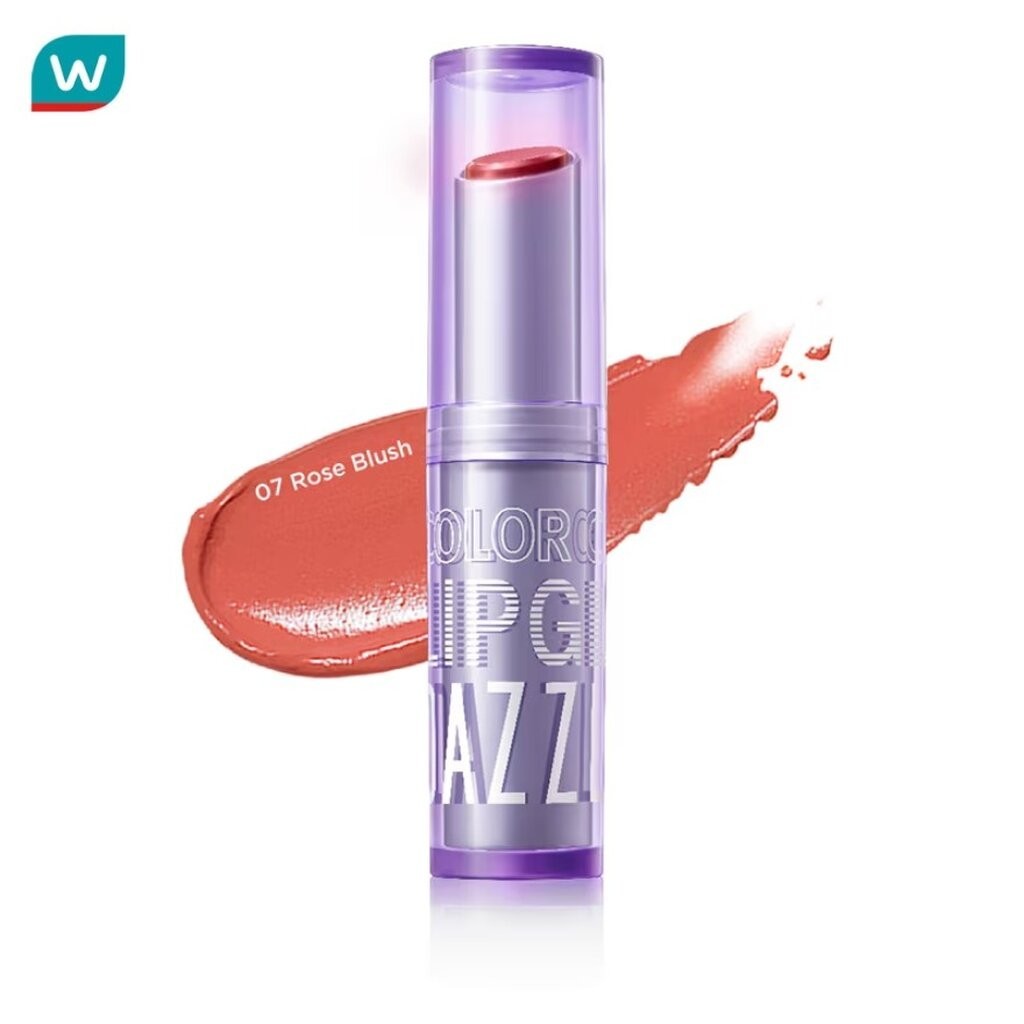 Dazzle Me แดซเซิล มี คัลเลอร์ โครม ลิปเกลซ 3ก. 07 โรส บลัช