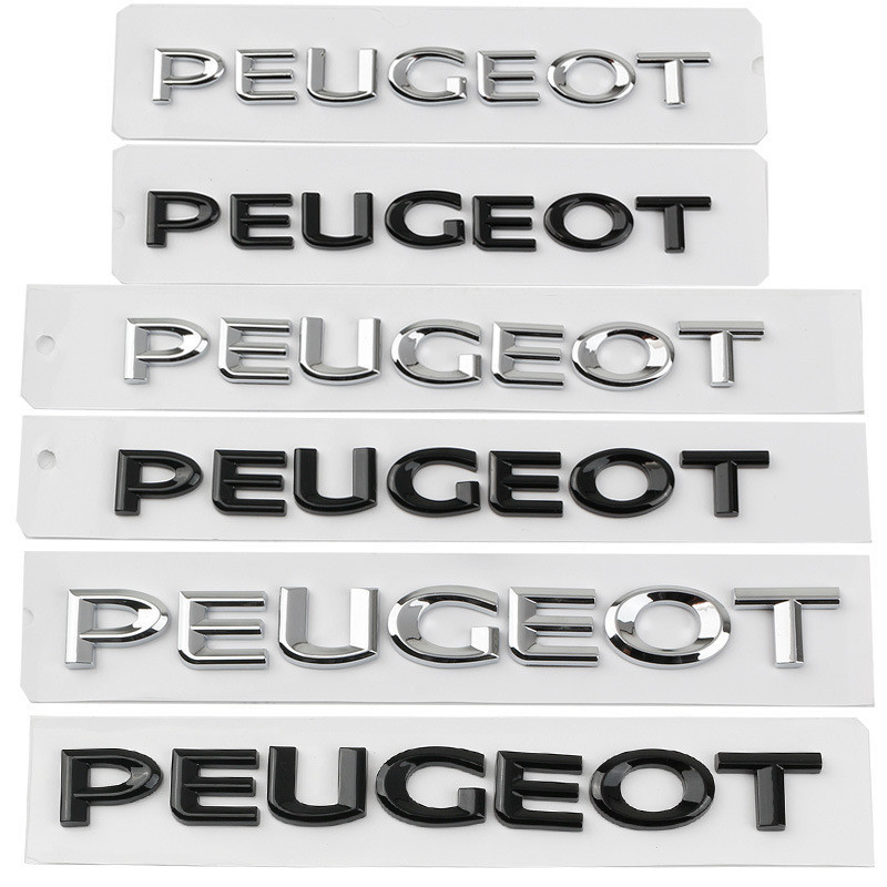 Peugeot โลโก้ตัวอักษรรถสติกเกอร์สําหรับ Peugeot 206 208 307 308 408 2008 3008 406 407 107 207 4007 4