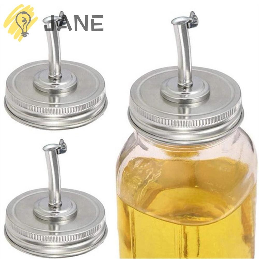 Jane Jar น้ํามัน Spout Lis, สามารถฝาปิด Airlock Mason Jar, Reusable Olive Cocktail Dressing สําหรับ 