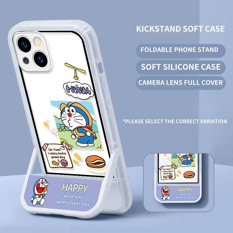 Kickstand สําหรับ Huawei Nova 12 10 9 7 SE 12i 11i 8 8i 5T Y91 Y72 Honor 90 70 X8 X6 Magic 5 Pro สีดําสีขาวซิลิโคนอ่อนนุ่มกรณีปกหลังเต็มรูปแบบ | Zj A051
