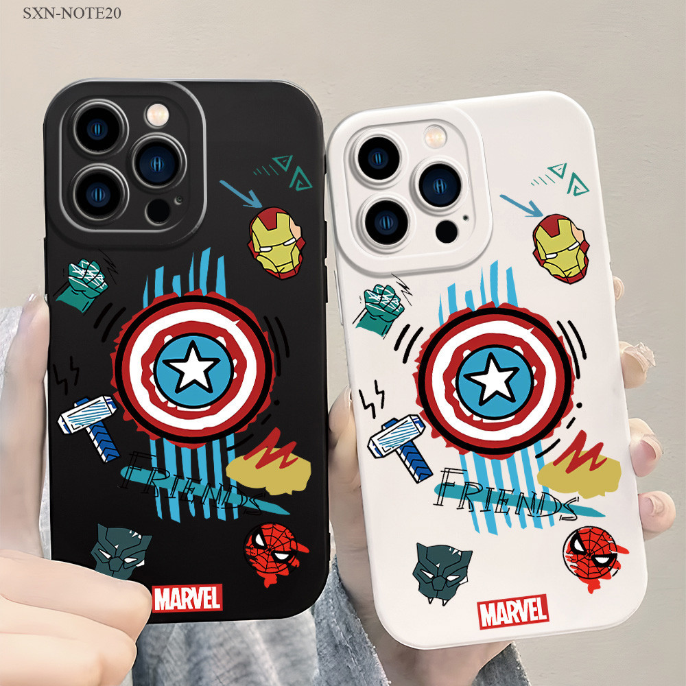 Samsung Galaxy Note 20 10 9 8 Lite Plus Ultra เคสซัมซุง สำหรับ Captain America เคส เคสโทรศัพท์