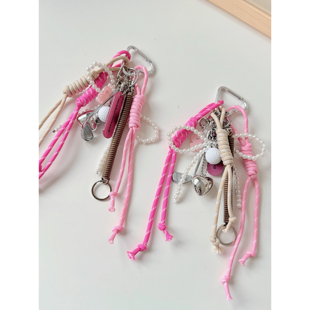 จี้ห้อยกระเป๋าพวงกุญแจเบสบอล DIY ที่สร้างสรรค์และเป็นส่วนตัว เหมาะสำหรับของขวัญสำหรับน้องสาว สามารถแขวนกับกระเป๋าหนัง/กระเป๋า miumiu ฯลฯ keychain bag charm
