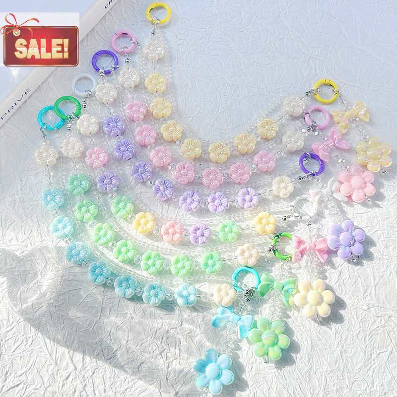 Bl แฟชั่นพวงกุญแจสายรัดโทรศัพท์ดอกไม้ที่มีสีสัน Bowknot กระเป๋ากล้อง Lanyard Lovley จี้ของขวัญ A