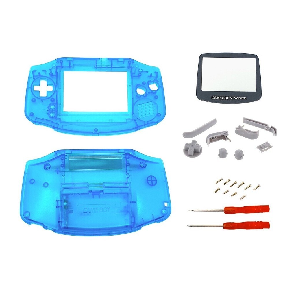 เปลี่ยนฝาครอบเคสเชลล์ครบชุดปุ่มเลนส์หน้าจอสําหรับ Nintendo Gameboy Advance GBA