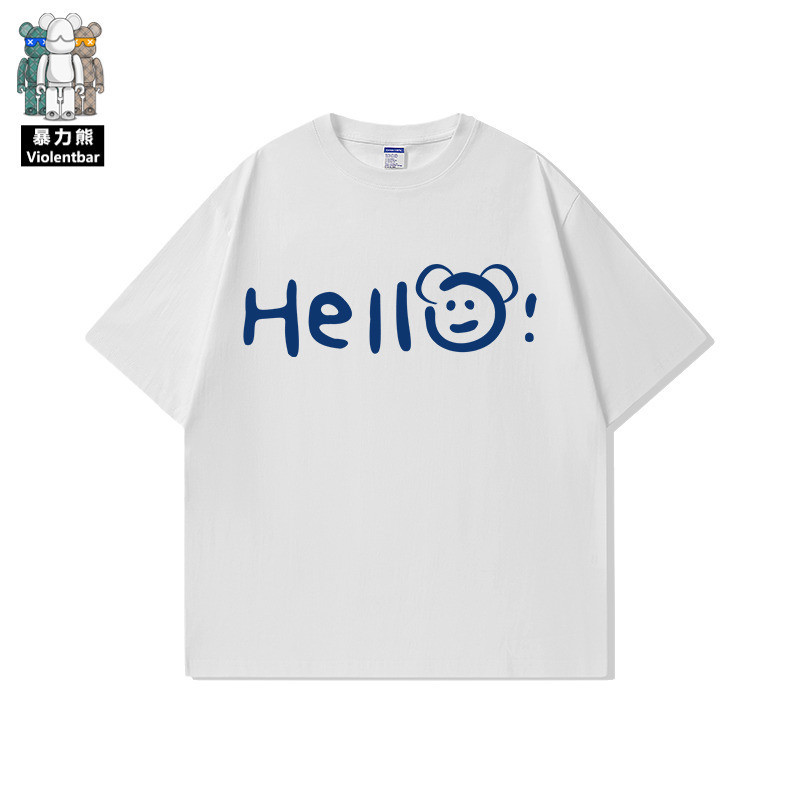 [พร้อมส่ง][Violent Bear] official upgrade 250 grams heavy Xi ไซส์ใหญ่ การ์ตูน คอกลม สวยๆ ชีฟอง ธรรมด